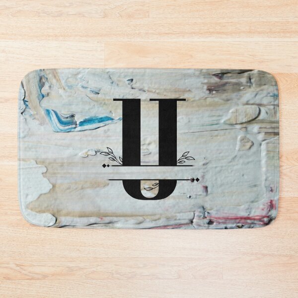 Item preview, Monogram...U... with colourful textured cement/concrete wall background designed and sold by CHASAcreative.