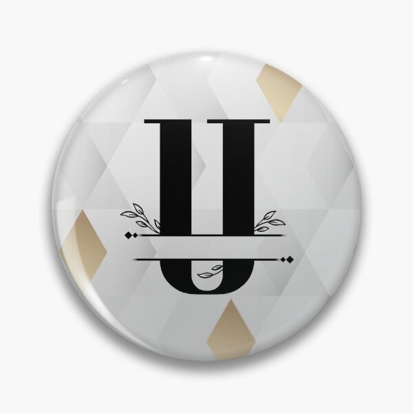 Item preview, Monogram...U... with abstract gold and grey diamond background designed and sold by CHASAcreative.