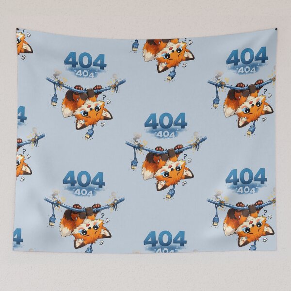 Item preview, 404 Not Found Network Error Fox Broken Cable designed and sold by Still Breathing Studio.