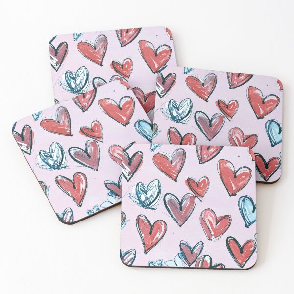 Item preview, Hand Drawn Hearts Seamless Pattern designed and sold by yara.lahdo.