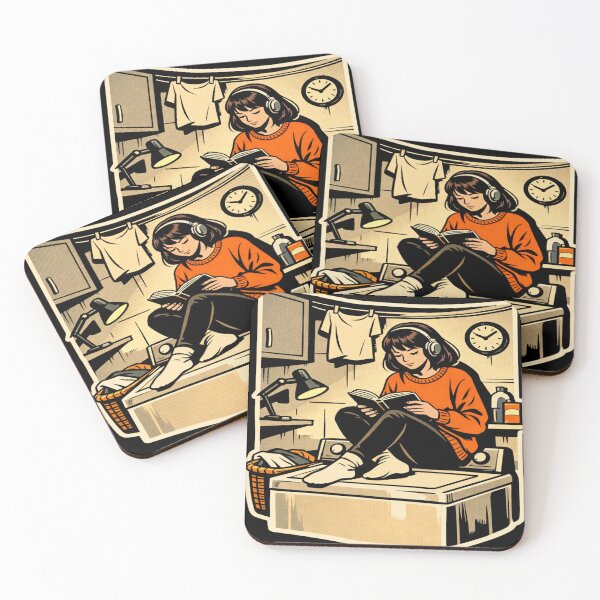 Item preview, Book Lover Lofi Girl – Quiet Chore Reader – gift for book lovers • Retro Comics • Vintage Halftone designed and sold by JacobKAurumhead.