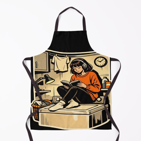 Item preview, Book Lover Lofi Girl – Quiet Chore Reader – gift for book lovers • Retro Comics • Vintage Halftone designed and sold by JacobKAurumhead.