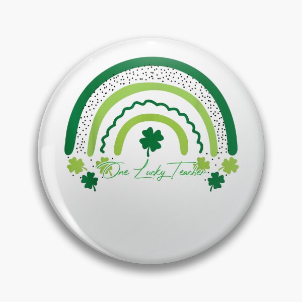 Item preview, One lucky teacher Rainbow shamrock designed and sold by RoyesButler.