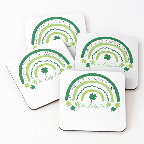 Item preview, One lucky teacher Rainbow shamrock designed and sold by RoyesButler.