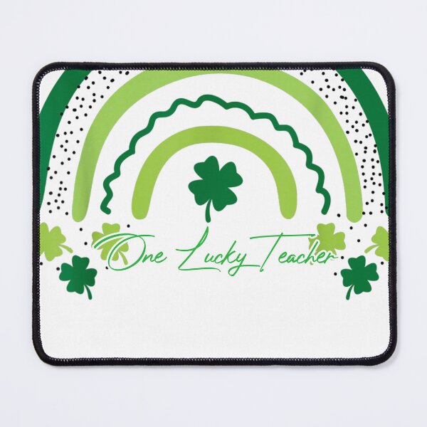Item preview, One lucky teacher Rainbow shamrock designed and sold by RoyesButler.