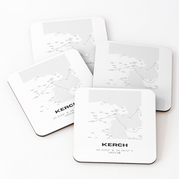 Item preview, Kerch Ukraine Map Print | Coordinates Minimalist City Wall Art designed and sold by RM-Journey.