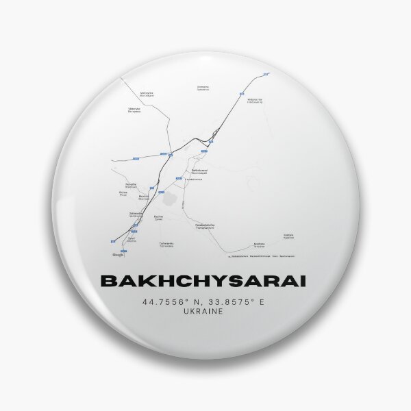 Item preview, Bakhchysarai Ukraine Map Print | Coordinates Minimalist City Wall Art designed and sold by RM-Journey.