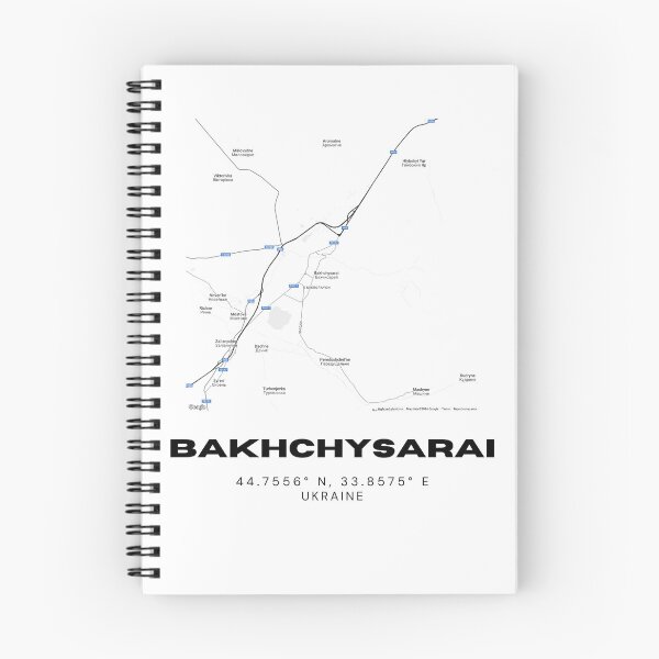 Item preview, Bakhchysarai Ukraine Map Print | Coordinates Minimalist City Wall Art designed and sold by RM-Journey.