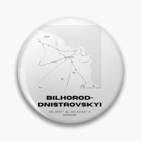 Item preview, Impresión del mapa de Bilhorod-Dnistrovskyi, Ucrania | Arte mural minimalista con coordenadas urbanas designed and sold by RM-Journey.