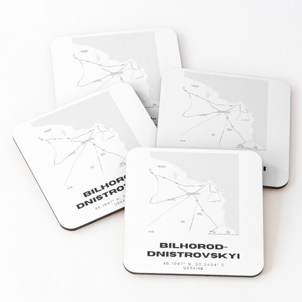 Item preview, Bilhorod-Dnistrovskyi Ukraine Map Print | Coordinates Minimalist City Wall Art designed and sold by RM-Journey.