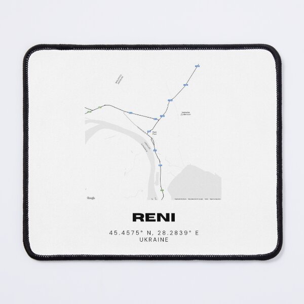 Item preview, Reni Ukraine Map Print | Coordinates Minimalist City Wall Art designed and sold by RM-Journey.