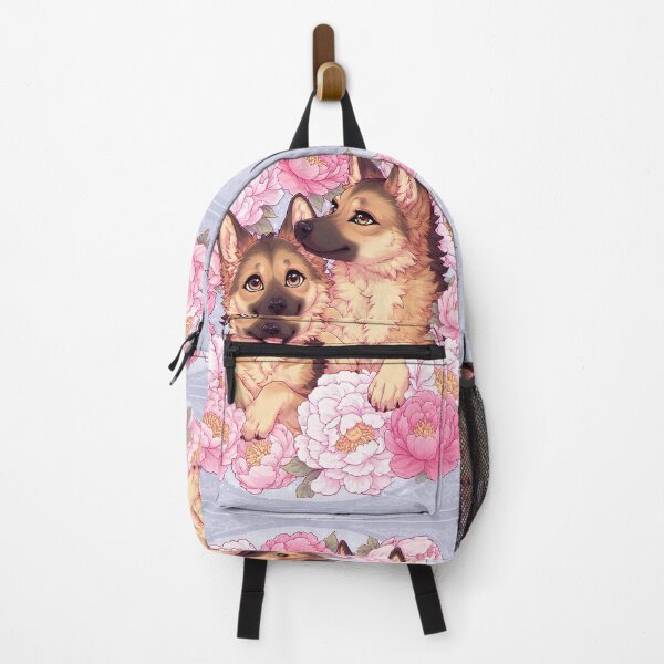 Item preview, German Shepherd puppies among peony flowers. designed and sold by Natalia-Vlad.