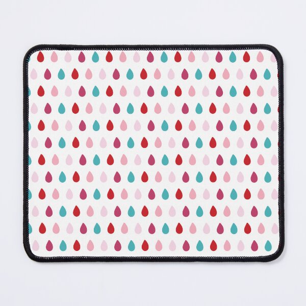 Item preview, Colorful Teardrop Pattern in Red, Pink, and Teal – Fun and Vibrant Mouse Pad Design designed and sold by FestivityFinds.