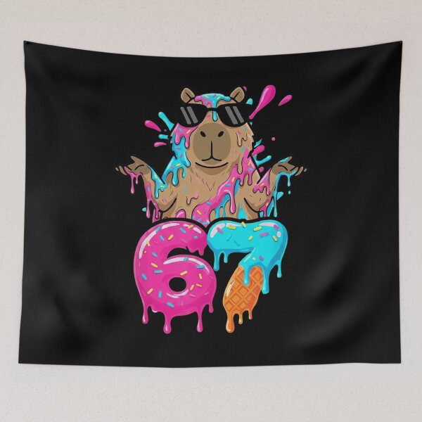 Item preview, Drippy Ice Cream Capybara 67 Six Seven Shirt designed and sold by LashondaGreen89.