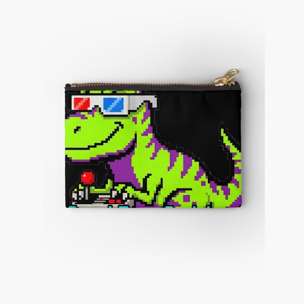 Item preview, Pixel Art Retro T-Rex - 8-bit 3D Glasses Dinosaur Sticker designed and sold by ClubChaos.