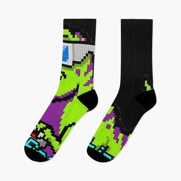 Item preview, Pixel Art Retro T-Rex - 8-bit 3D Glasses Dinosaur Sticker designed and sold by ClubChaos.