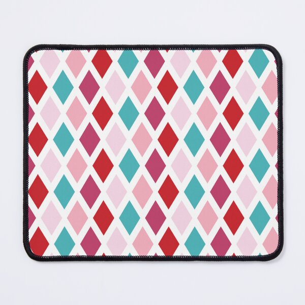 Item preview, Colorful Diamond Pattern in Red, Pink, and Teal – Modern and Bold Mouse Pad Design designed and sold by FestivityFinds.