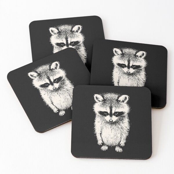 Item preview, Sad Trash Panda Meme Standing Raccoon designed and sold by RandyHaskins.
