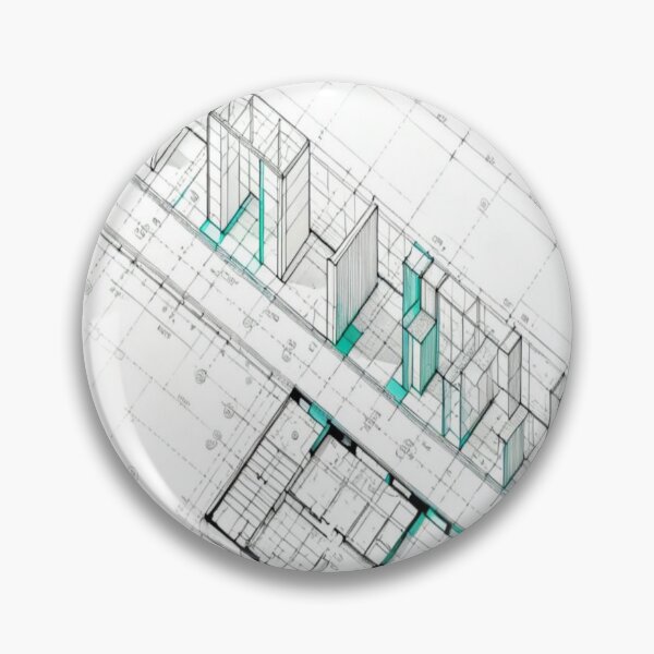 Item preview, Spatial Blueprint – 2D/3D Architectural Layout with Cyan Highlights designed and sold by Cristhian Almanza.
