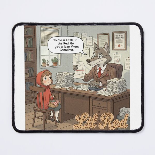 Item preview, Funny Little Red Riding Hood Accounting Wolf CPA designed and sold by FiscalFashions.