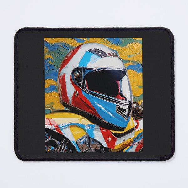 Item preview, "Dynamic Motorcycle Helmet Art" designed and sold by Artisticanvas.