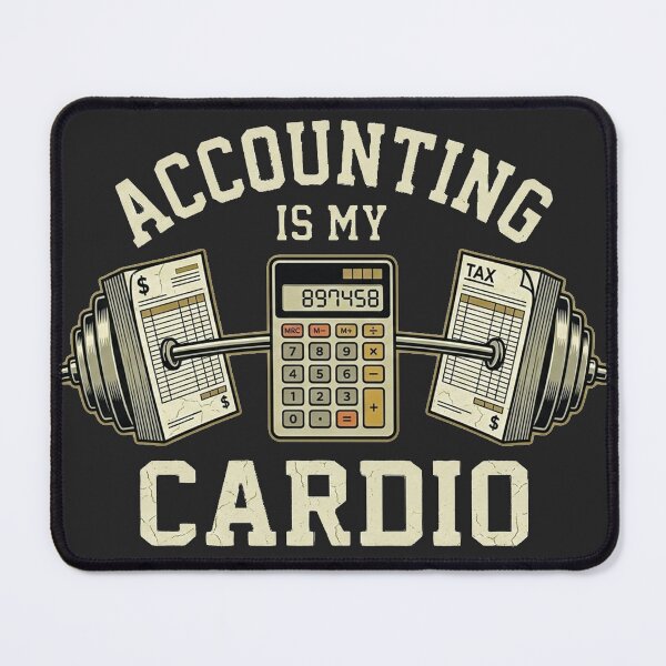 Item preview, Accounting Is My Cardio Funny Retro CPA Gift designed and sold by FiscalFashions.