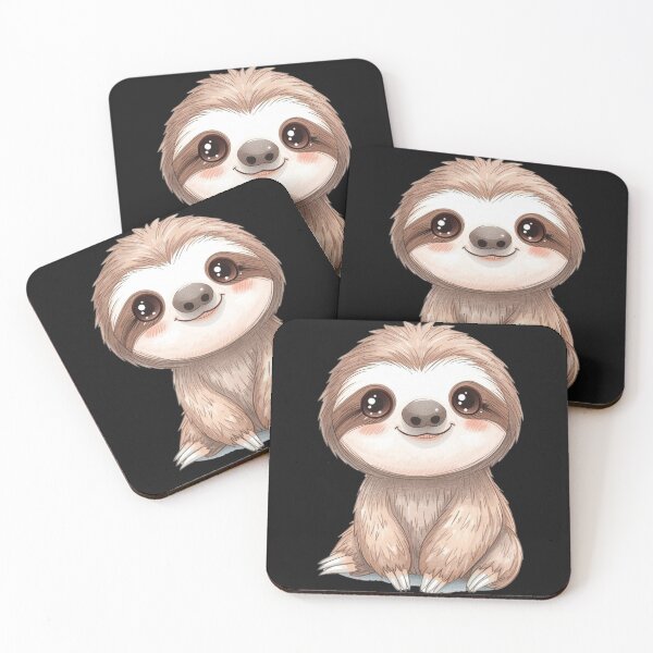 Item preview, Cute Kawaii Sloth with Big Sparkly Eyes designed and sold by Uniquely Yours.