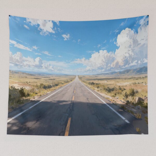 Item preview, Endless Journey – Open Road Under Blue Sky and Clouds designed and sold by Cristhian Almanza.