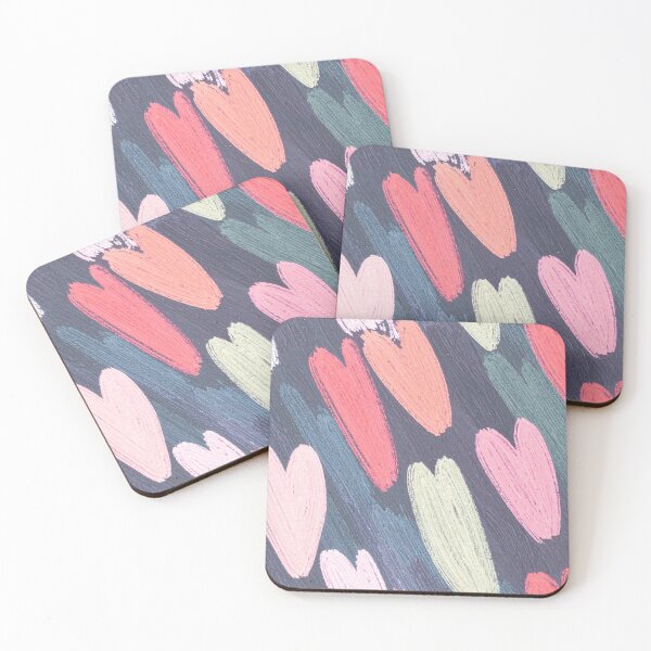 Item preview, Soft Brush Stroke Hearts Pattern designed and sold by yara.lahdo.