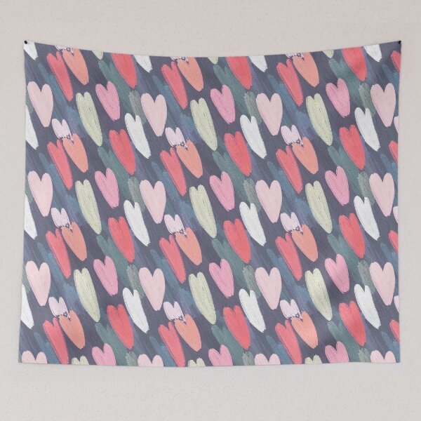 Item preview, Soft Brush Stroke Hearts Pattern designed and sold by yara.lahdo.