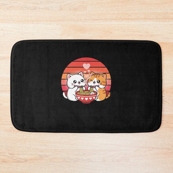 Item preview, Cute Japanese Kawaii Ramen Cat Couple Valentine designed and sold by SWEET-TINAPAY.
