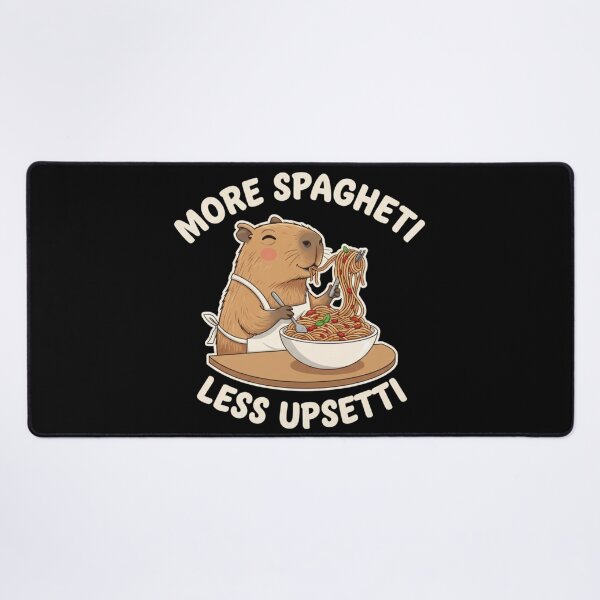 Item preview, More Spaghetti Less upsetti Capybara Eating Pasta designed and sold by Meryem Mamouni.