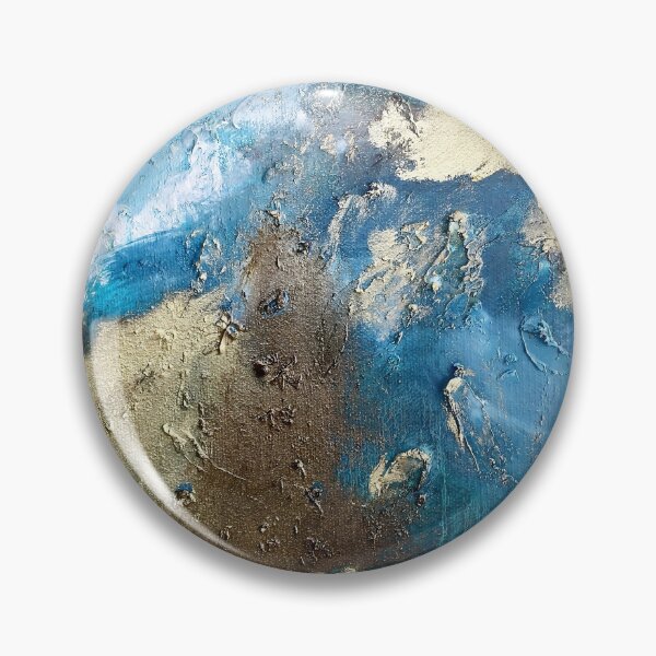 Item preview, "Celestial Cascades" Abstracted Wanderlust textured oil painting designed and sold by Jenn Krauss.