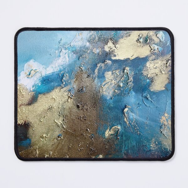 Item preview, "Celestial Cascades" Abstracted Wanderlust textured oil painting designed and sold by Jenn Krauss.