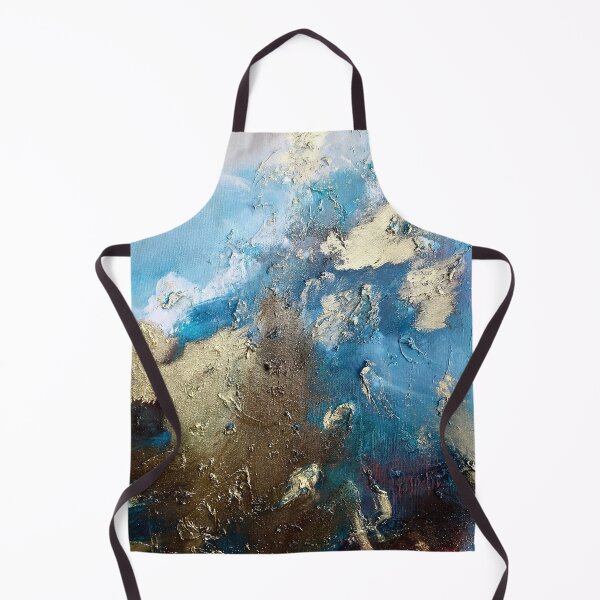 Item preview, "Celestial Cascades" Abstracted Wanderlust textured oil painting designed and sold by Jenn Krauss.