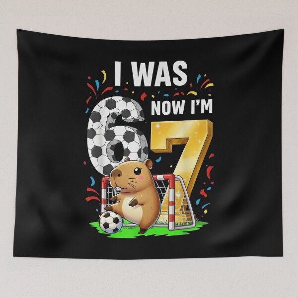 Item preview, Capybara Soccer 7th Birthday 6 7 Six Seven Shirt designed and sold by LashondaGreen89.