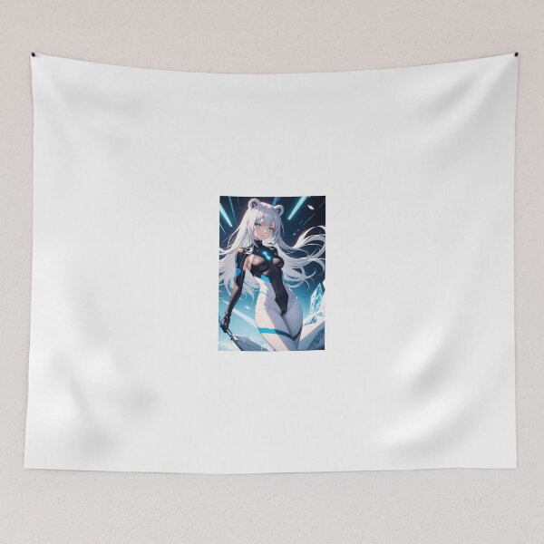 Item preview, Cyberpunk Polar Bear Warrior - Ninaka Fufuyu Anime Art designed and sold by iloveanimechibi.