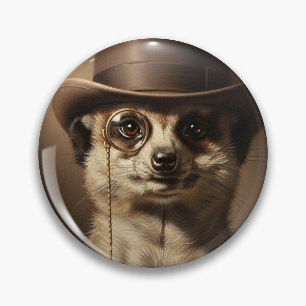 Item preview, Meerkat with monocle and hat designed and sold by Losancestros.