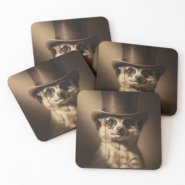 Item preview, Meerkat with monocle and hat designed and sold by Losancestros.