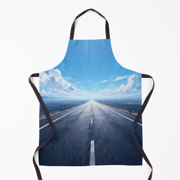 Item preview, Infinite Path – Straight Highway into Horizon with Blue Sky and Mountains designed and sold by Cristhian Almanza.