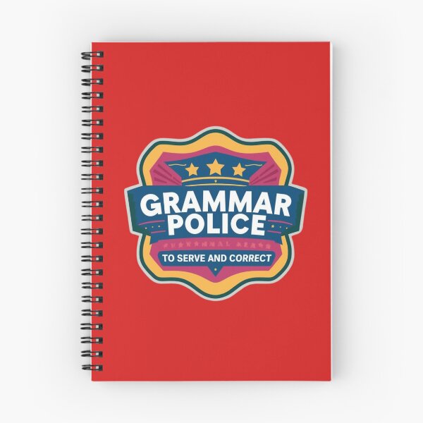 Item preview, Grammar Police Badge Logo for Correct Writing designed and sold by Rue Design Company.