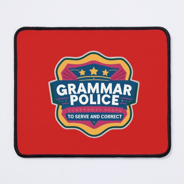 Item preview, Grammar Police Badge Logo for Correct Writing designed and sold by Rue Market.