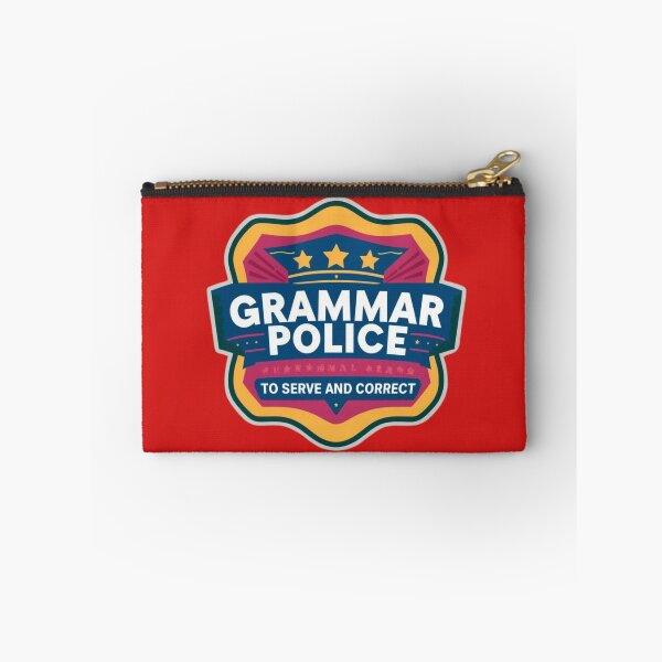 Item preview, Grammar Police Badge Logo for Correct Writing designed and sold by Rue Design Company.