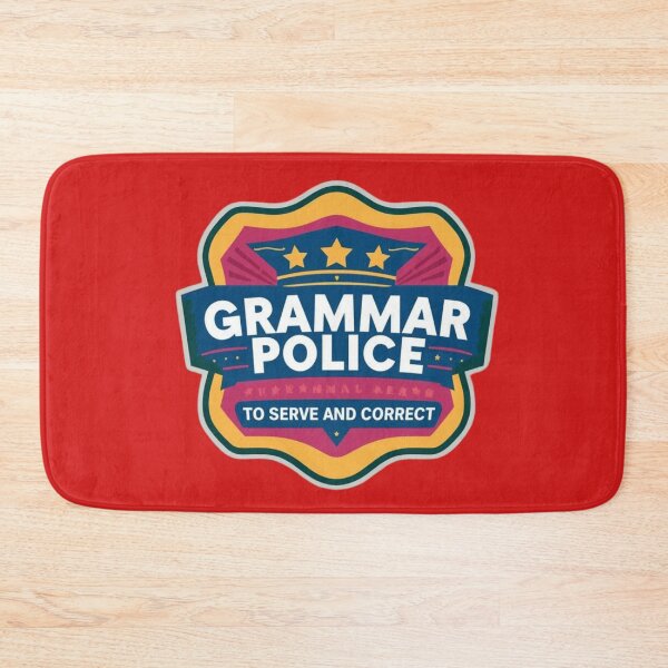 Item preview, Grammar Police Badge Logo for Correct Writing designed and sold by Rue Market.