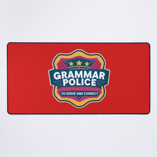 Item preview, Grammar Police Badge Logo for Correct Writing designed and sold by Rue Market.