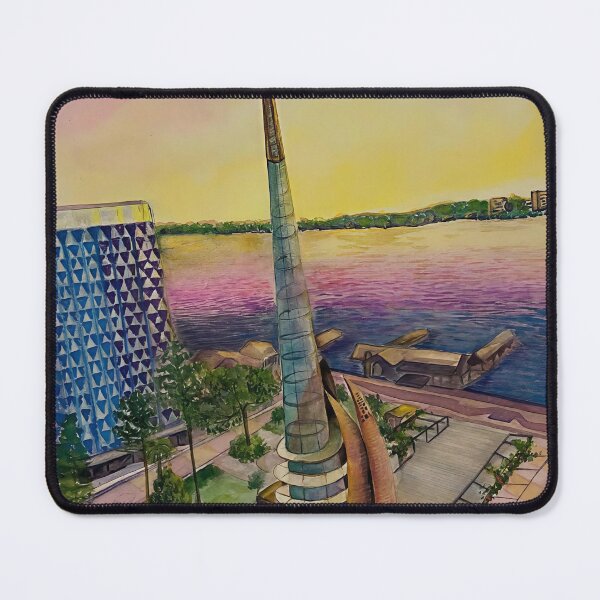 Item preview, Perth Bell Tower at Sunset – Vibrant Watercolour Illustration designed and sold by ArtwithKellie.