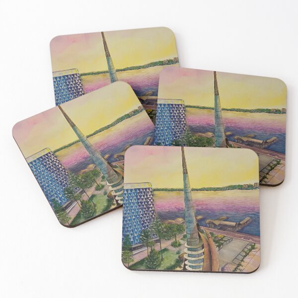 Item preview, Perth Bell Tower at Sunset – Vibrant Watercolour Illustration designed and sold by ArtwithKellie.