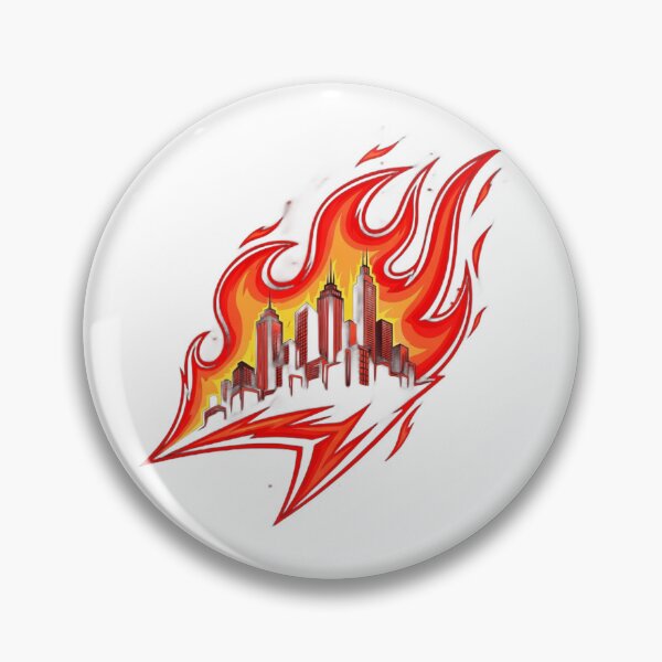 Item preview, City on fire with flames shaped like a comet designed and sold by VerizalShop.