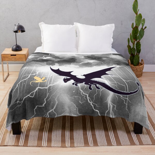Item preview, Flying Dragons Stormy Night Sky (Black & White) designed and sold by Sarah Teigland.
