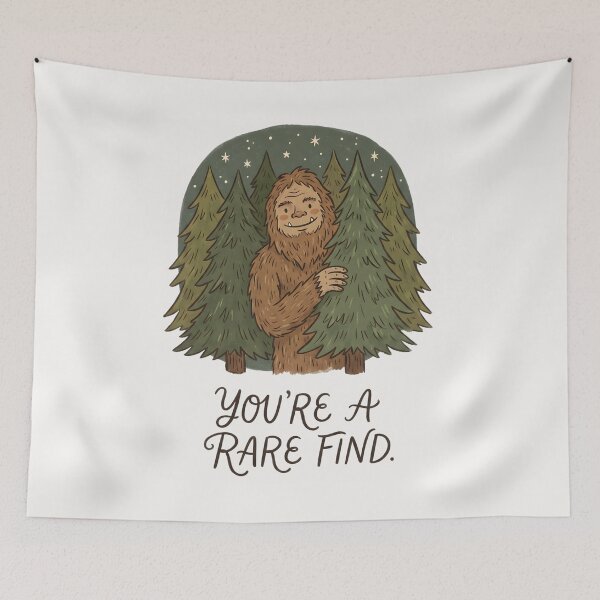 Item preview, Cute Bigfoot "Rare Find" Card - Whimsical Sasquatch Love & Friendship Card designed and sold by The boys.